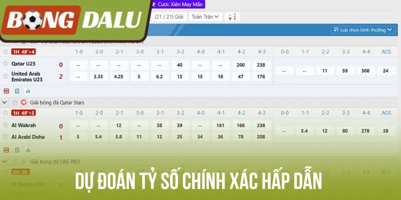 Dự đoán tỷ số chính xác hấp dẫn