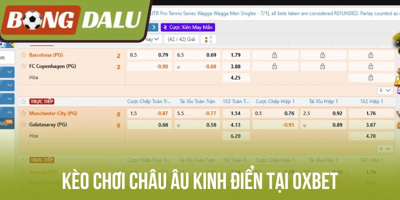 Kèo chơi Châu Âu kinh điển tại Oxbet