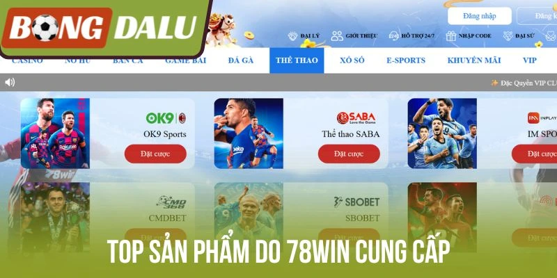 Top sản phẩm do 78Win cung cấp