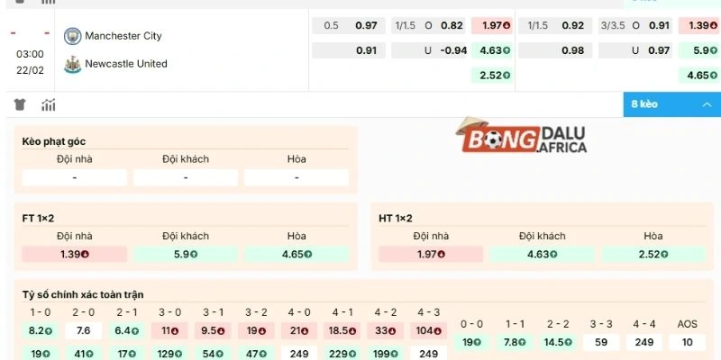 Chọn cửa sáng cho trận so tài giữa Manchester City vs Newcastle United